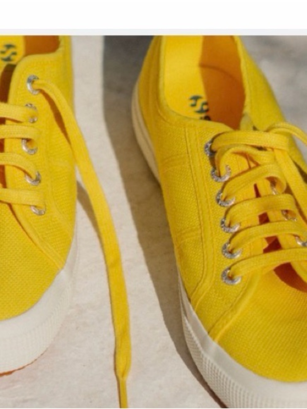 Superga Yellow Canvas Low-Top Sneakers - Women's Casual Shoes - Picture 2 of 11